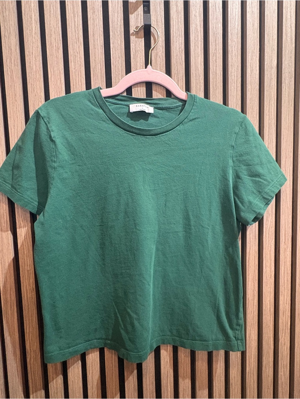 Babaton Forest Green Short Sleeve Crew Tee